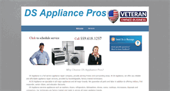 Desktop Screenshot of dsappliancepros.com